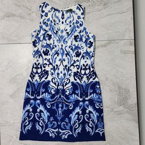 Lauren by Ralph Lauren Sleeveless Dress Women's Blue/White Size 8 NEW